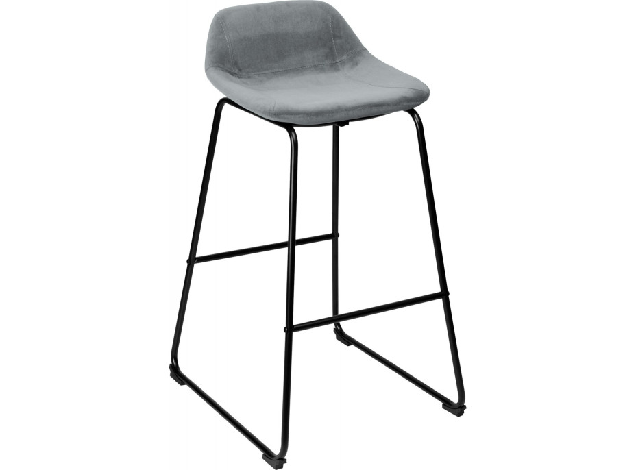 Šedá loftová barová stolička SLIGO - 2 kusy