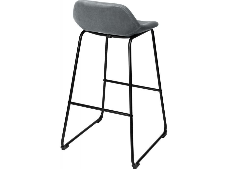 Šedá loftová barová stolička SLIGO - 2 kusy
