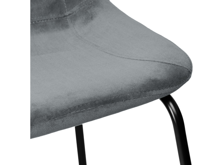 Šedá loftová barová stolička SLIGO - 2 kusy