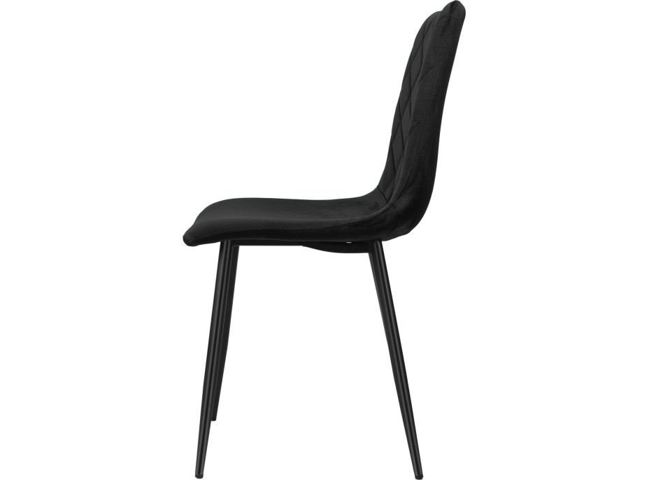 Čierna čalúnená stolička Velvet DEXTER