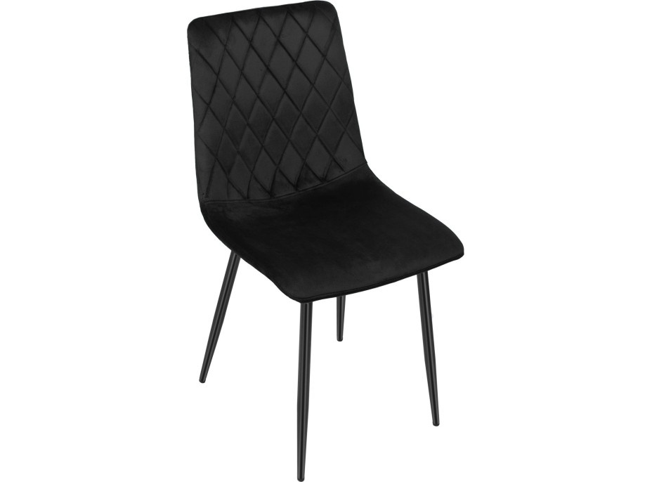 Čierna čalúnená stolička Velvet DEXTER