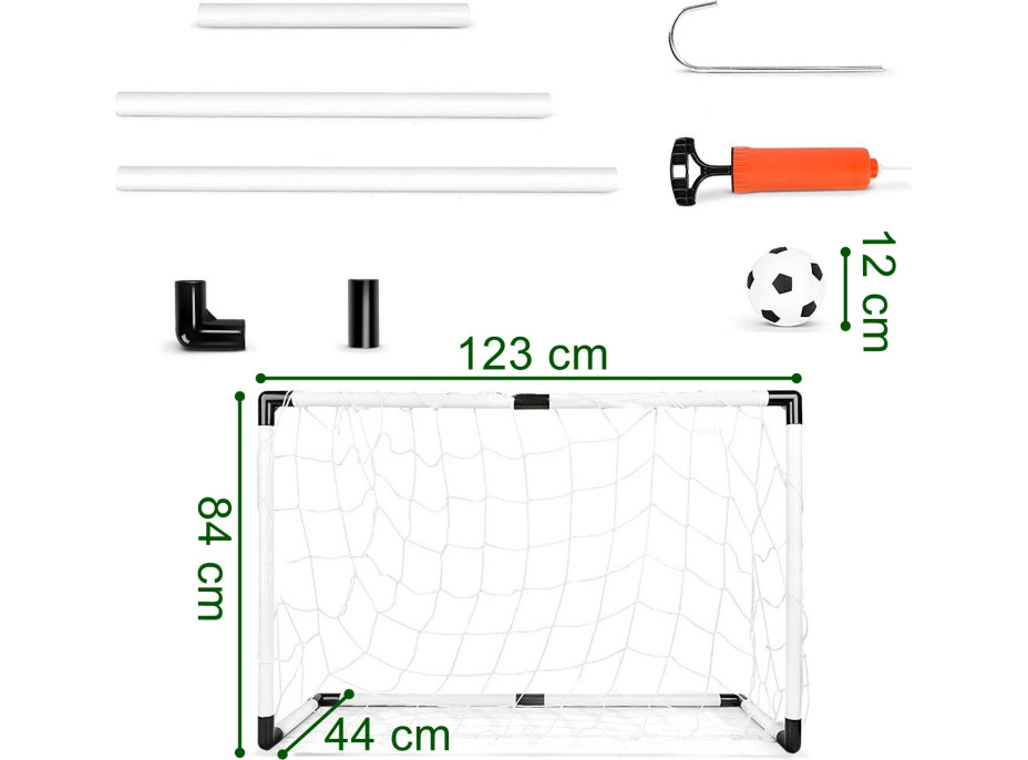 Futbalová bránka prenosná 123 x 84 x 44 cm