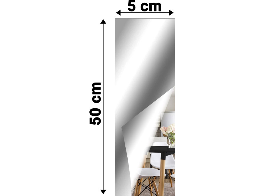 Dekoratívne akrylové zrkadlo OBLONG 50 cm - súprava 10 ks