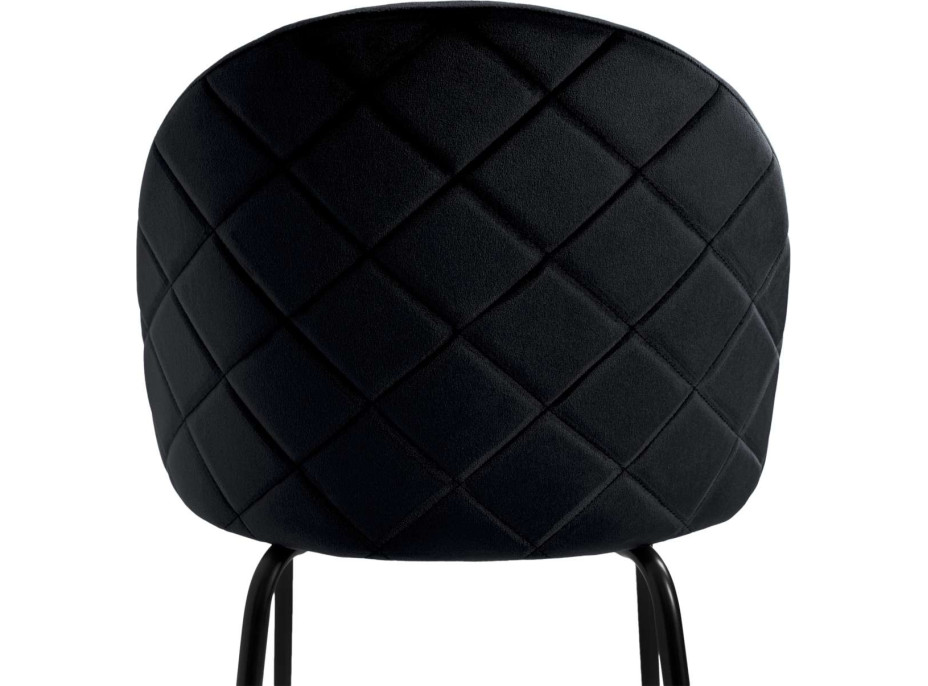 Čierna zamatová stolička FARGO