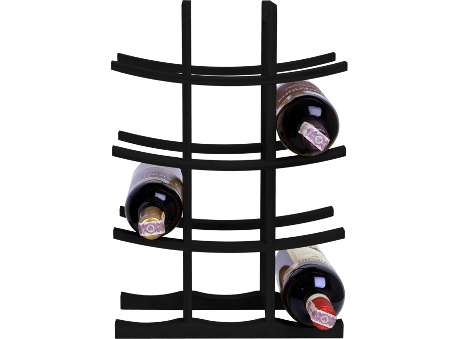 Bambusový stojan na víno v čiernom prevedení TODGAR