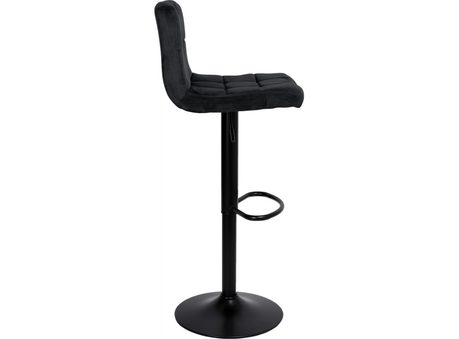 Čierna barová stolička ARAKO BLACK VELVET