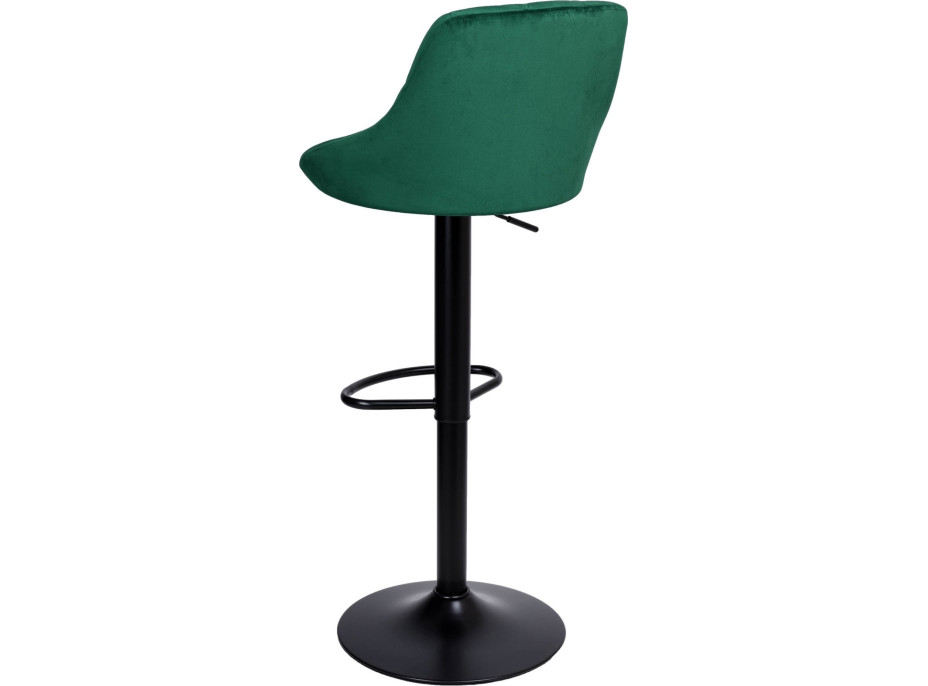 Tmavozelená barová stolička CYDRO BLACK