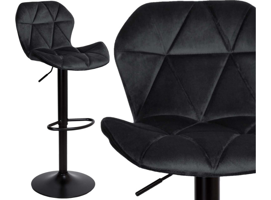 Čierna barová stolička GORDON BLACK
