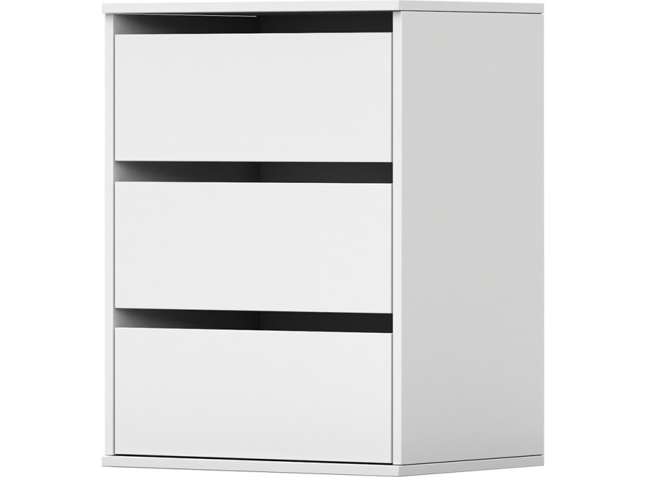 Šuplíkový kontajner do skrine 55x40,5x71,5 cm - biely