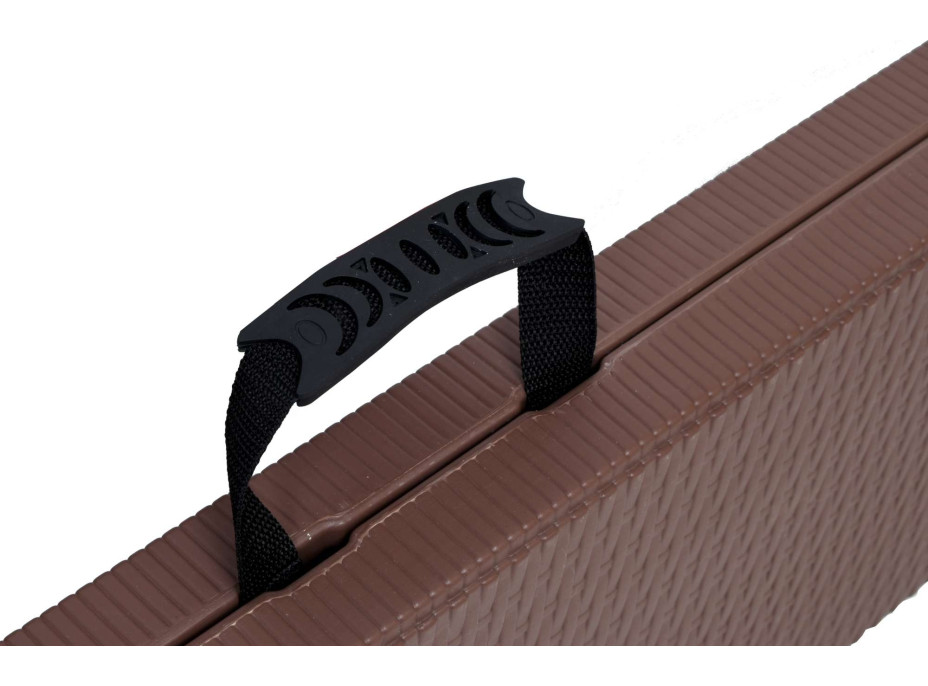 Hnedá skladacia lavica RATTAN