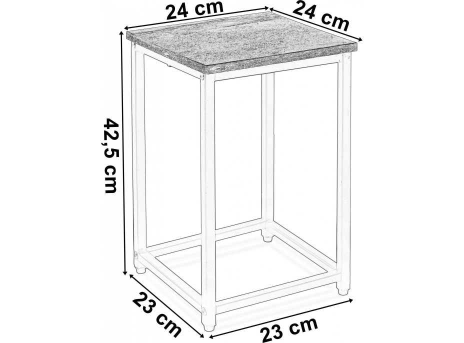 Kvetinový stojan ARBEN 40 cm dub / čierny