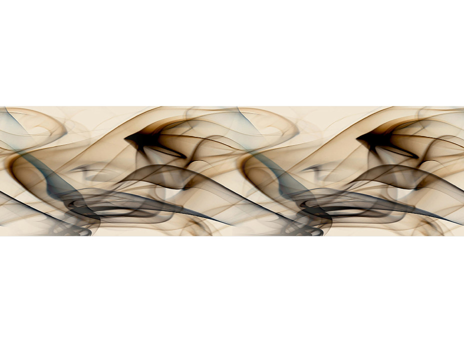 Moderná samolepiaca bordúra - Hnedý magický dym - 14x500 cm