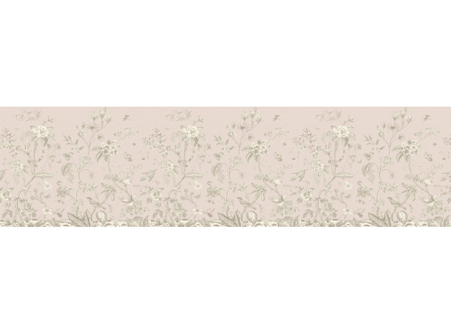 Moderná samolepiaca bordúra - Pastelové kvety - 14x500 cm