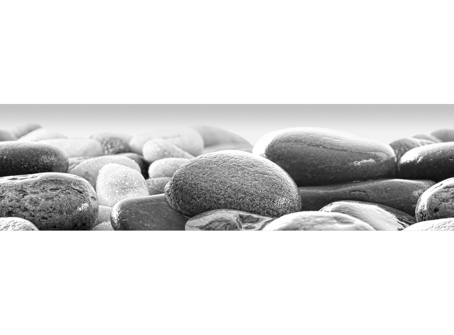 Moderná samolepiaca bordúra - Kamene na pláži - 14x500 cm