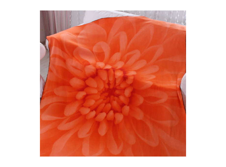 Deka HARMONY 3D kvet 150x200 cm - oranžová