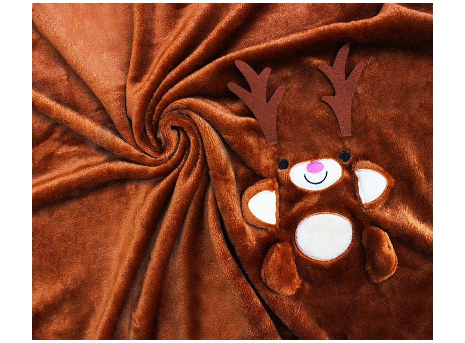Deka prehoz MIKO Jeleň 100x80 cm - hnedá