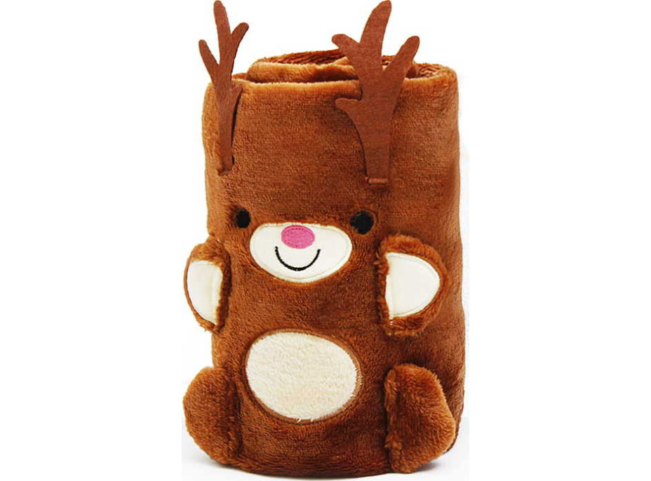 Deka prehoz MIKO Jeleň 100x80 cm - hnedá