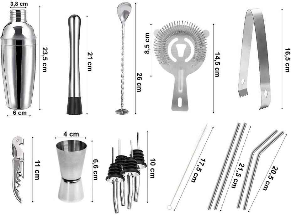 Strieborná barmanská sada GASTON