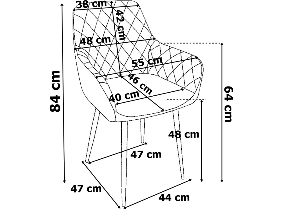 Čierne designové kreslo HAVANA