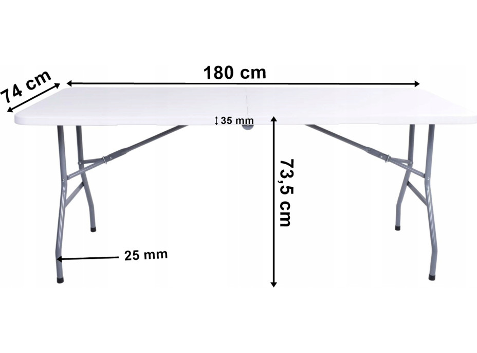 Cateringový stôl FETA WHITE 180 cm