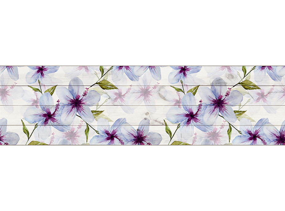 Moderná samolepiaca bordúra - Kvety - 14x500 cm