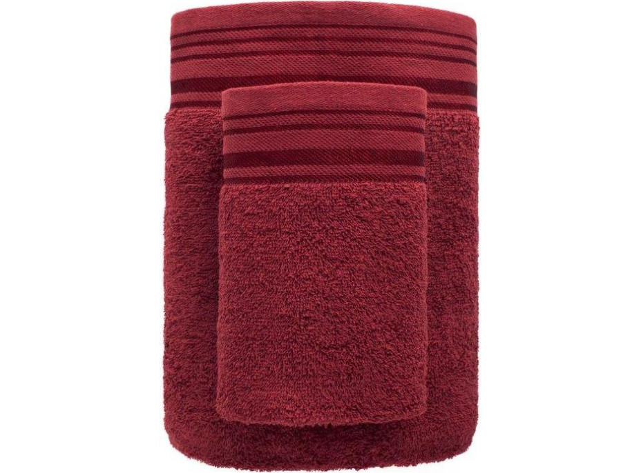 Bavlnený uterák DAVE - 50x90 cm - 400g/m2 - vínovo červený