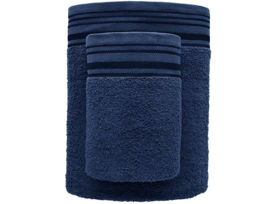 Bavlnený uterák DAVE - 50x90 cm - 400g/m2 - tmavomodrý