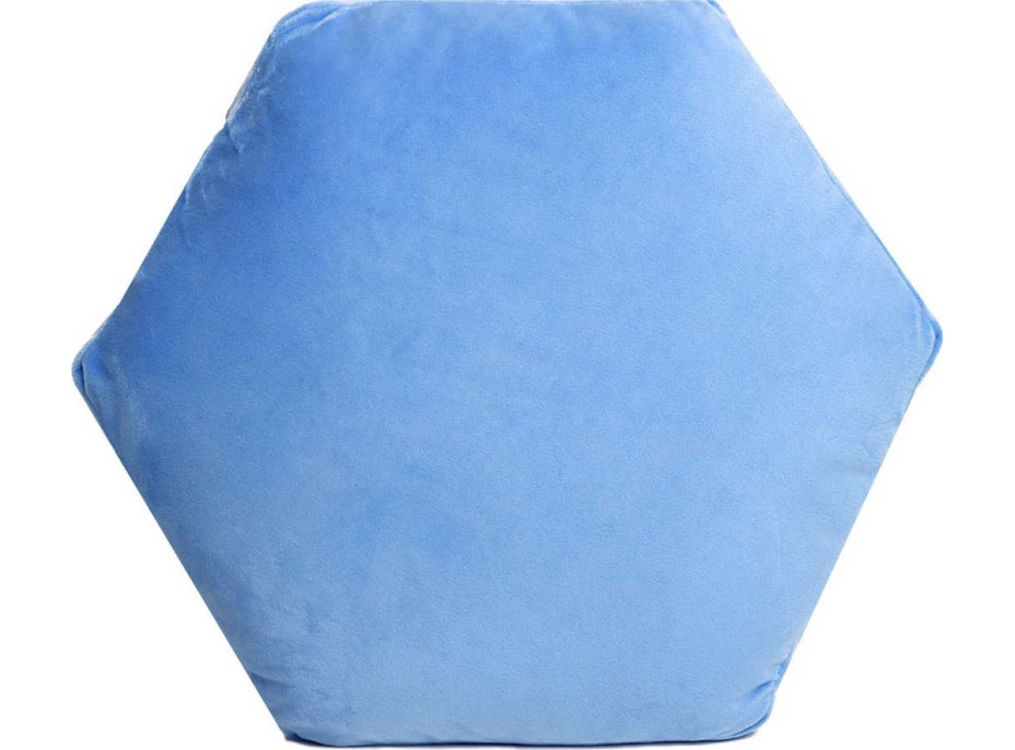 Vankúš SHAPE Hexagon 38x42x12 cm - modrý