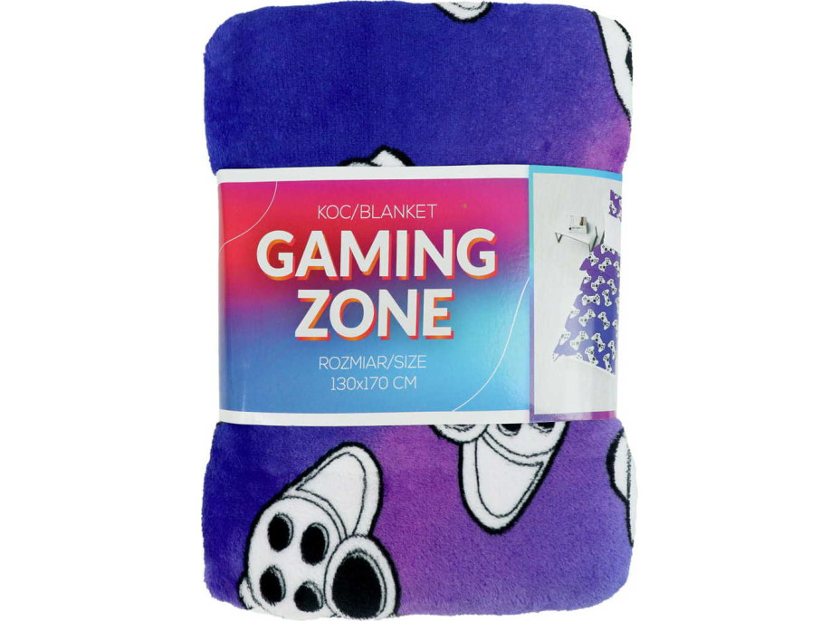 Deka prehoz GAMING ZONE 130x170 cm - fialová