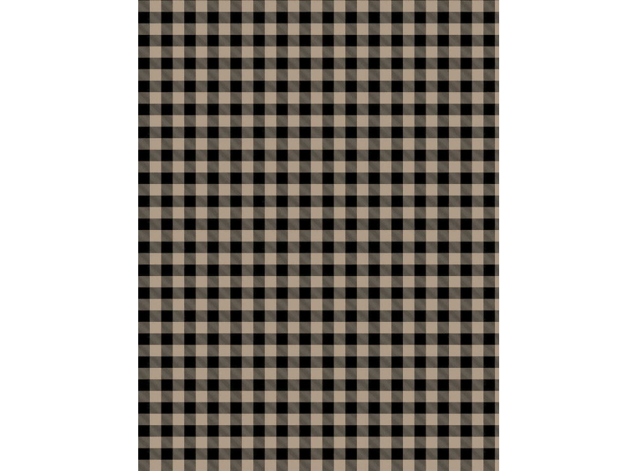 Deka prehoz RETRO Check 130x170 cm - béžová/čierna