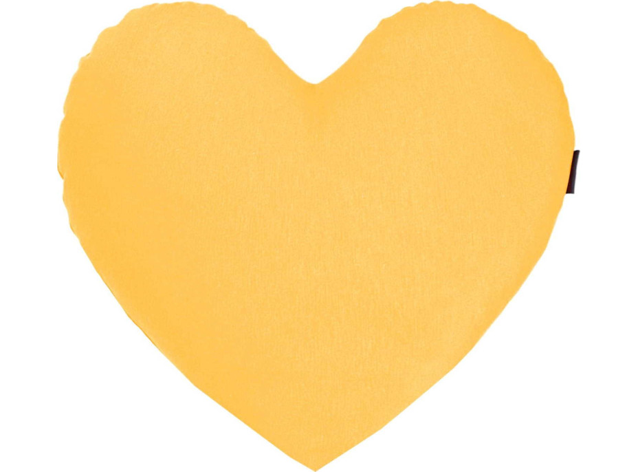 Vankúš CLEO Srdce 35x35 cm - žltý