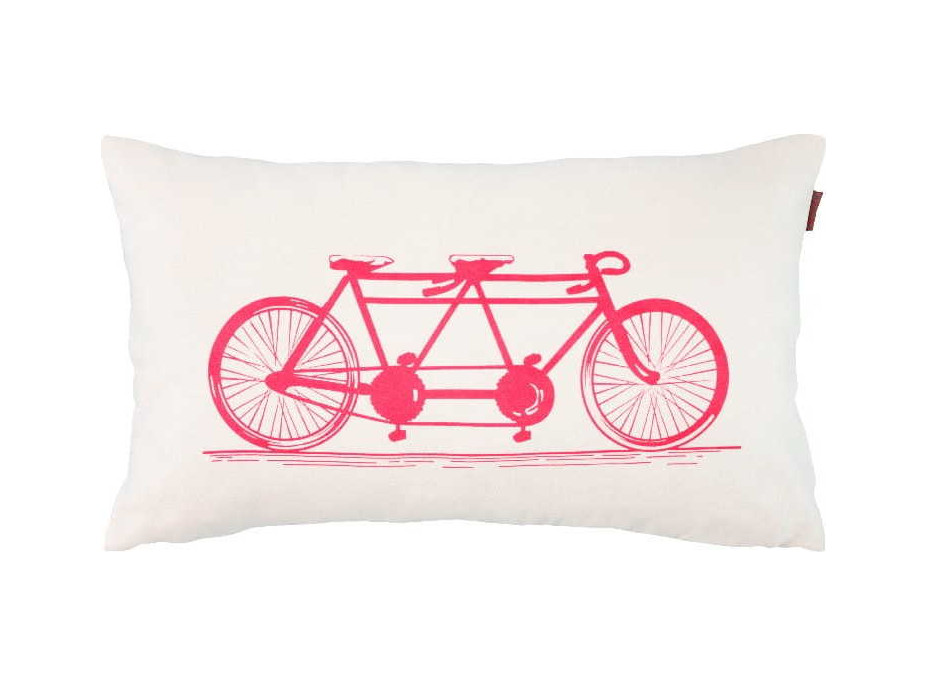 Obliečka na vankúš BICYCLE TANDEM 30x50 cm - biela