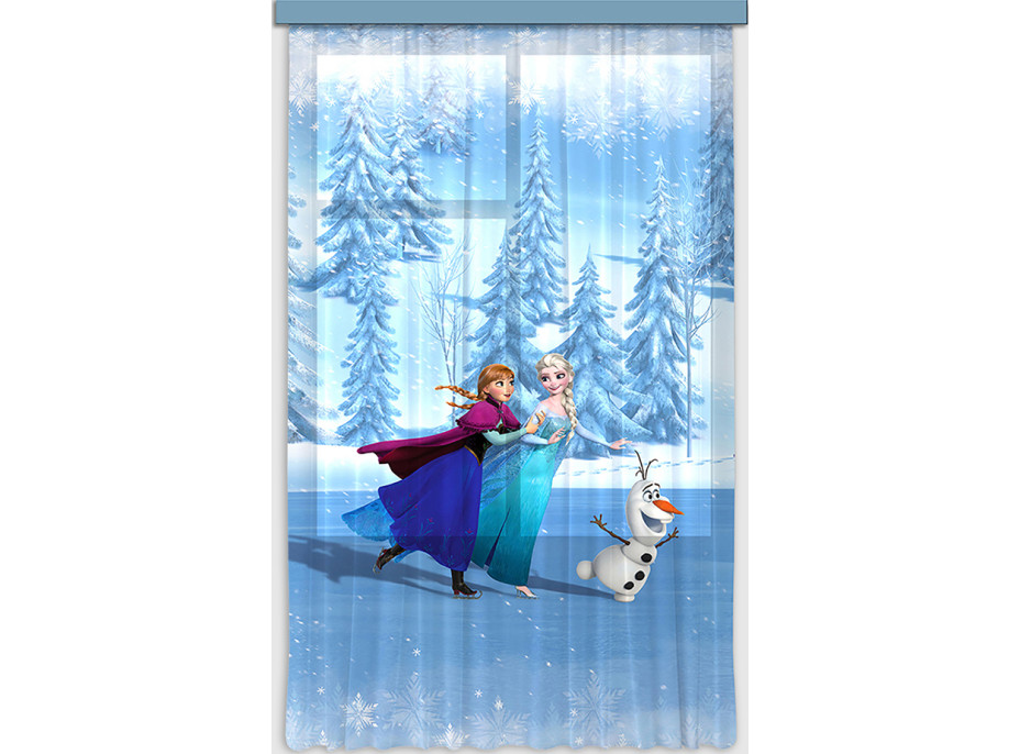 Detský záves DISNEY - FROZEN - Anna, Elsa a Olaf - 140x245 cm