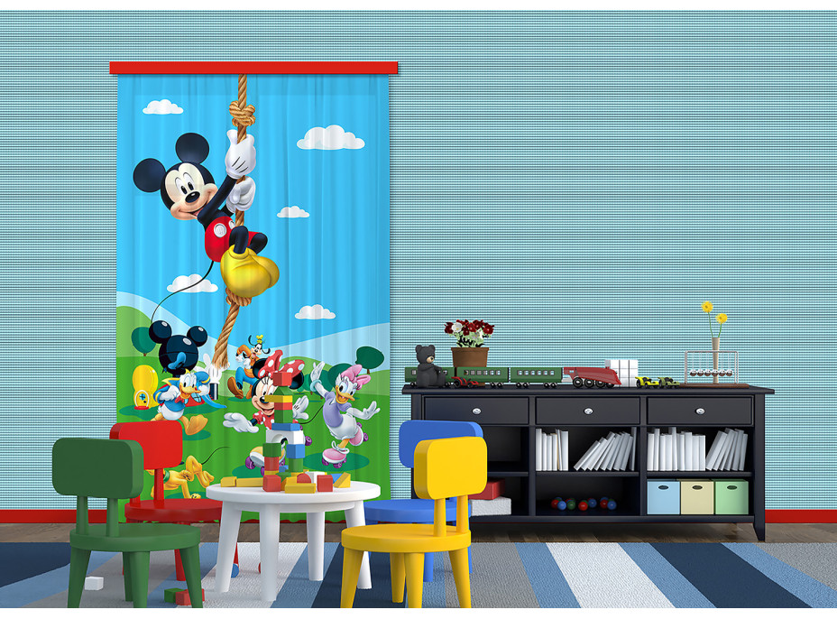 Detský záves DISNEY - Mickey a kamaráti - 140x245 cm