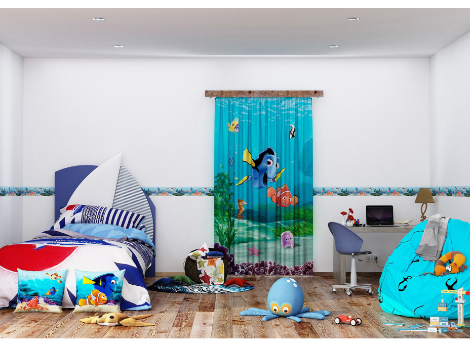 Detský záves DISNEY - Nemo a Dory - 140x245 cm