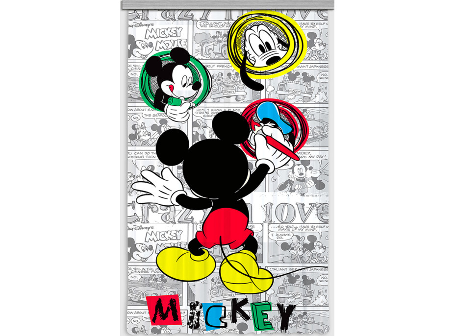 Detský záves DISNEY - Mickey kreslí - 140x245 cm