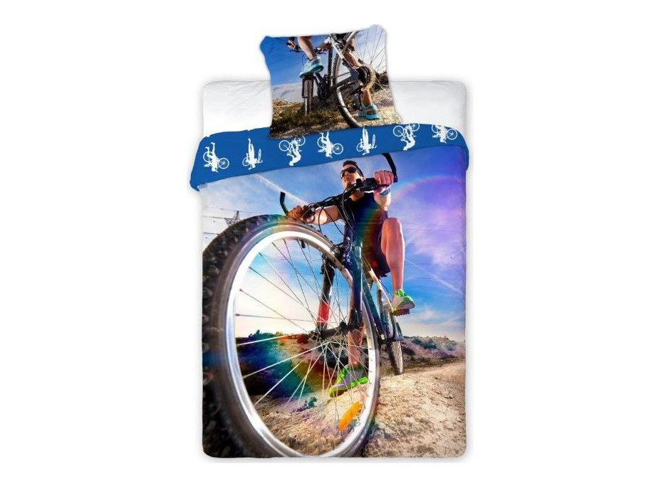 Bavlnené obliečky SPORT Horský bicykel - 160x200 cm + 70x80 cm