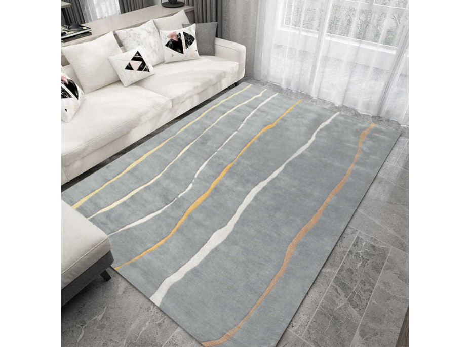 Penový koberec EVITA 120x160 cm - svetlo šedý