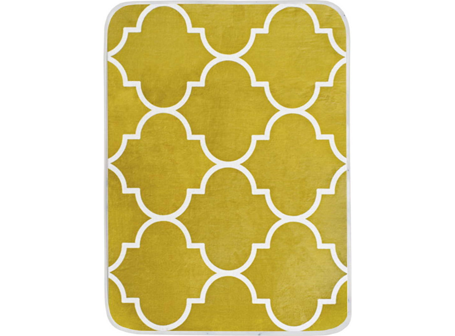 Penový koberec NOVIA Maroko 120x160 cm - žltý/biely