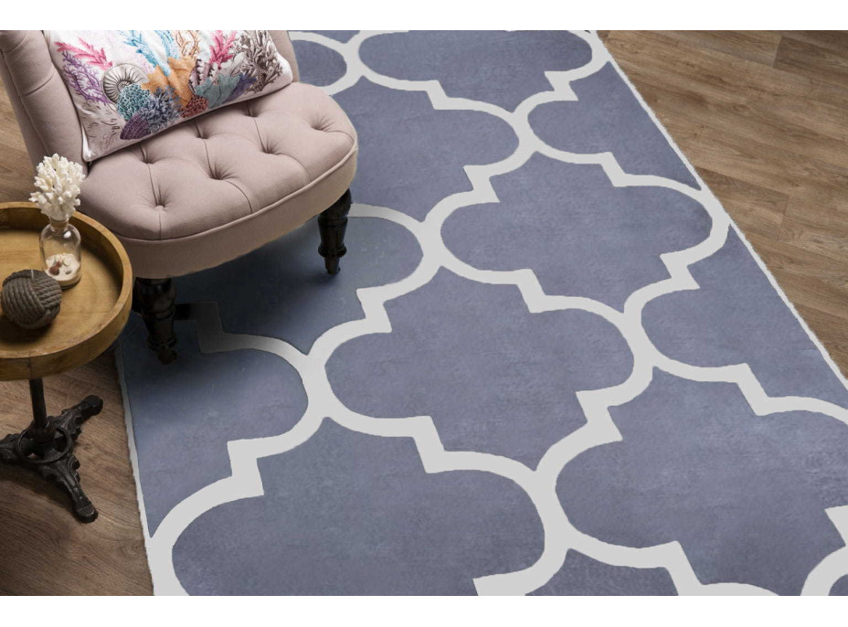 Penový koberec NOVIA Maroko 120x160 cm - šedý/biely