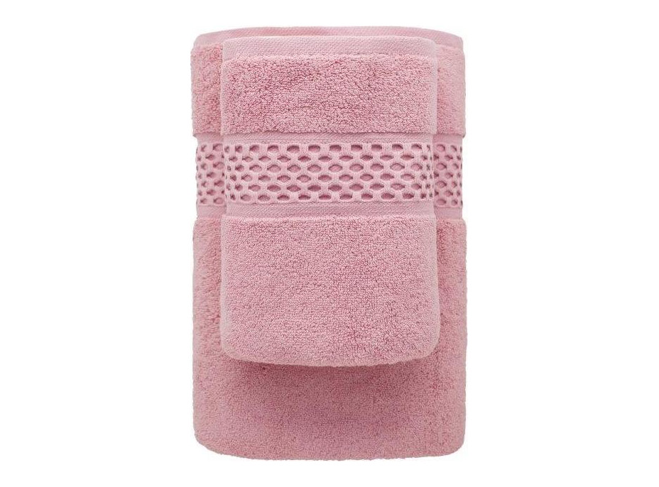 Bavlnený uterák ROUTE - 50x90 cm - 650g/m2 - ružový