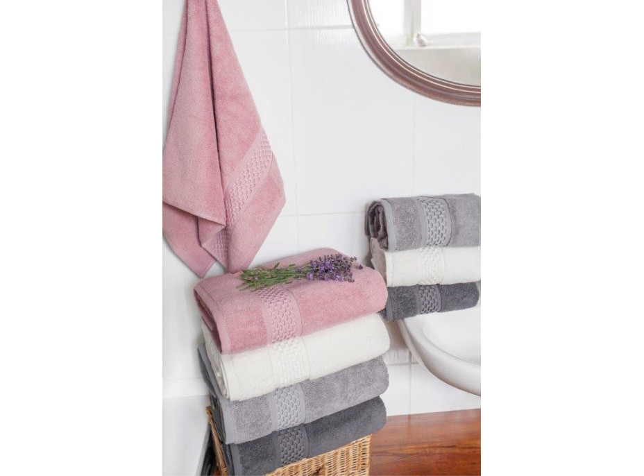 Bavlnený uterák ROUTE - 70x140 cm - 650g/m2 - šedý