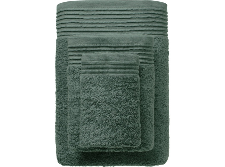 Bavlnený uterák MEL - 50x90 cm - 500g/m2 - zelený
