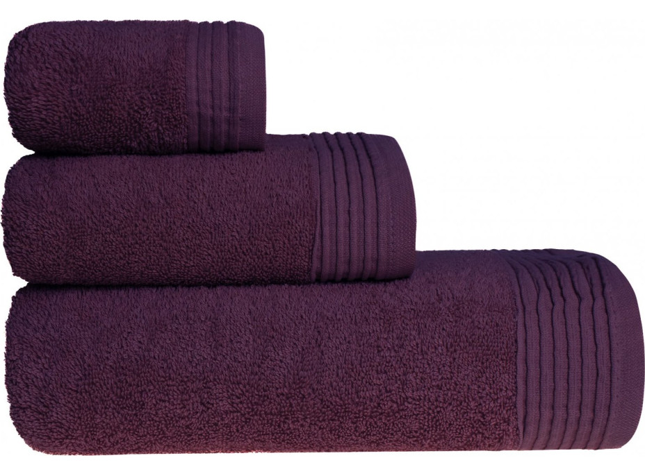 Bavlnený uterák MEL - 50x90 cm - 500g/m2 - tmavo fialový