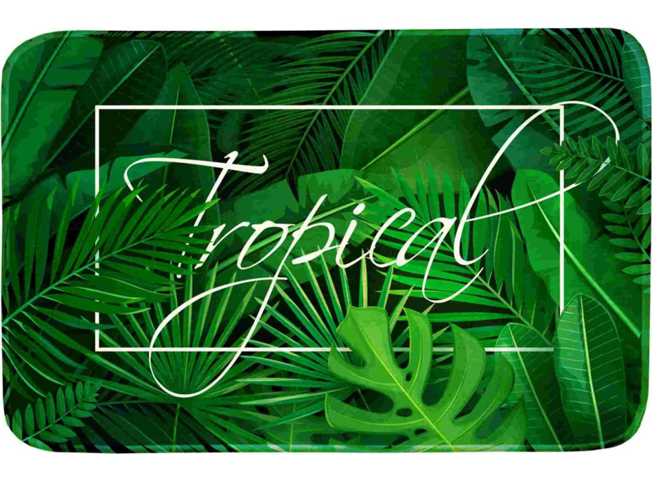 Penová kúpeľňová predložka LEAVES 38x58 cm - Tropical