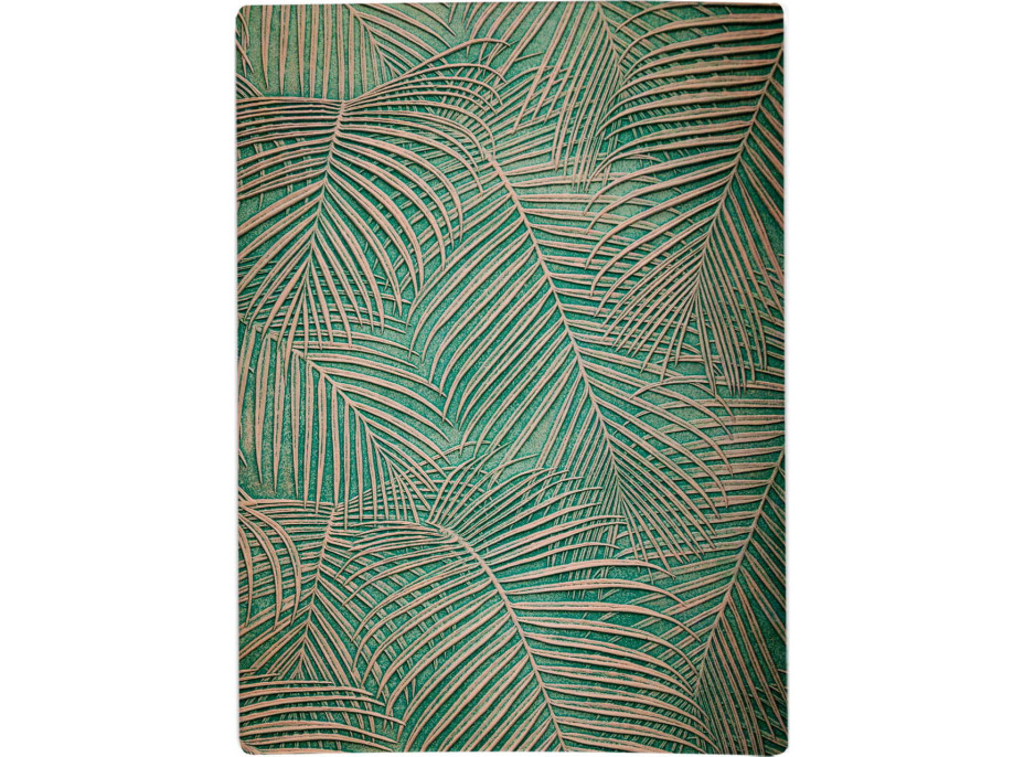 Penový koberec LUXURY PALMS 120x160 cm - zelený/zlatý