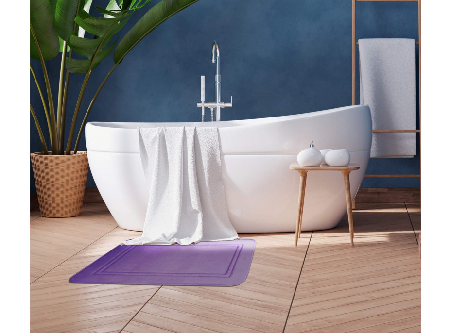 Penová kúpeľňová predložka GRACE FRAME 40x60 cm - fialová
