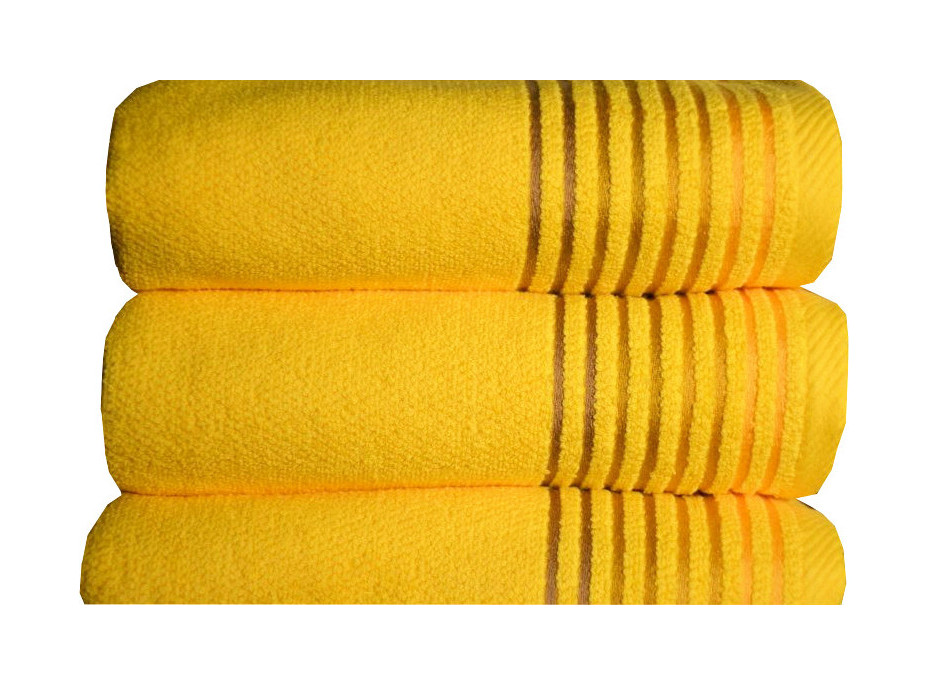 Bavlnený uterák JULIUS - 50x90 cm - 550g/m2 -žltý