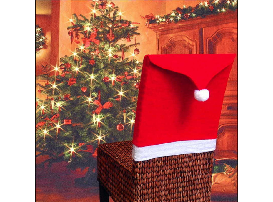 Vianočný návlek na stoličku SANTA 65x50 cm - červený