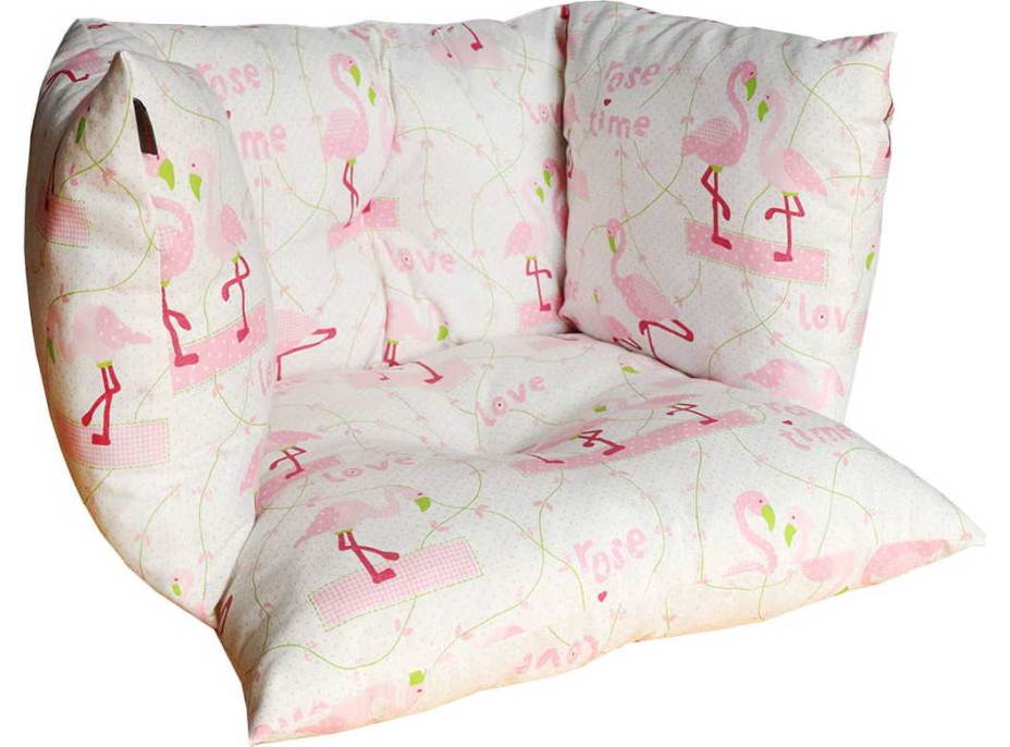 4dielny vankúš do závesného kresla LUNA - Flamingo